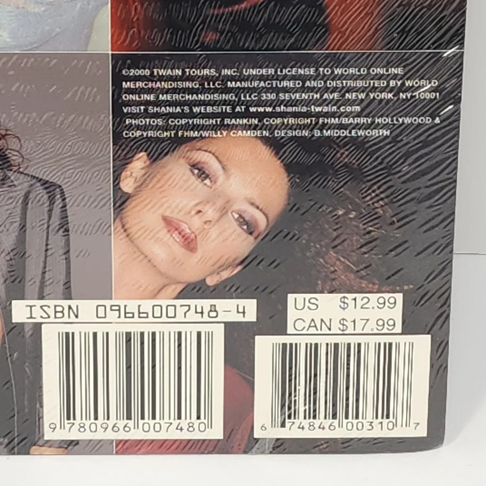 Shania Twain 2001 12x12 16 Month Wall Calendar Sealed